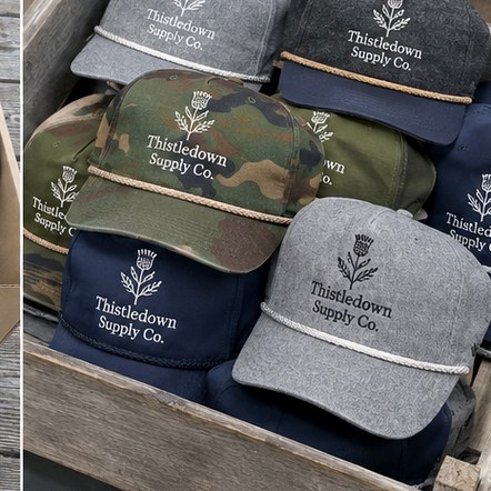 Customized rope hats for retail and seasonal drops